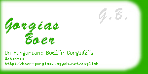 gorgias boer business card